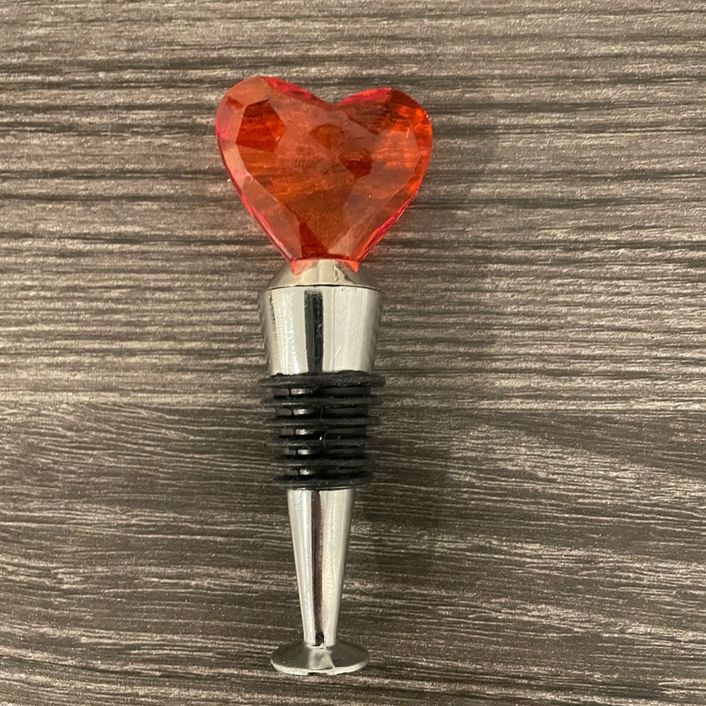 Red Heart Bottle Stopper